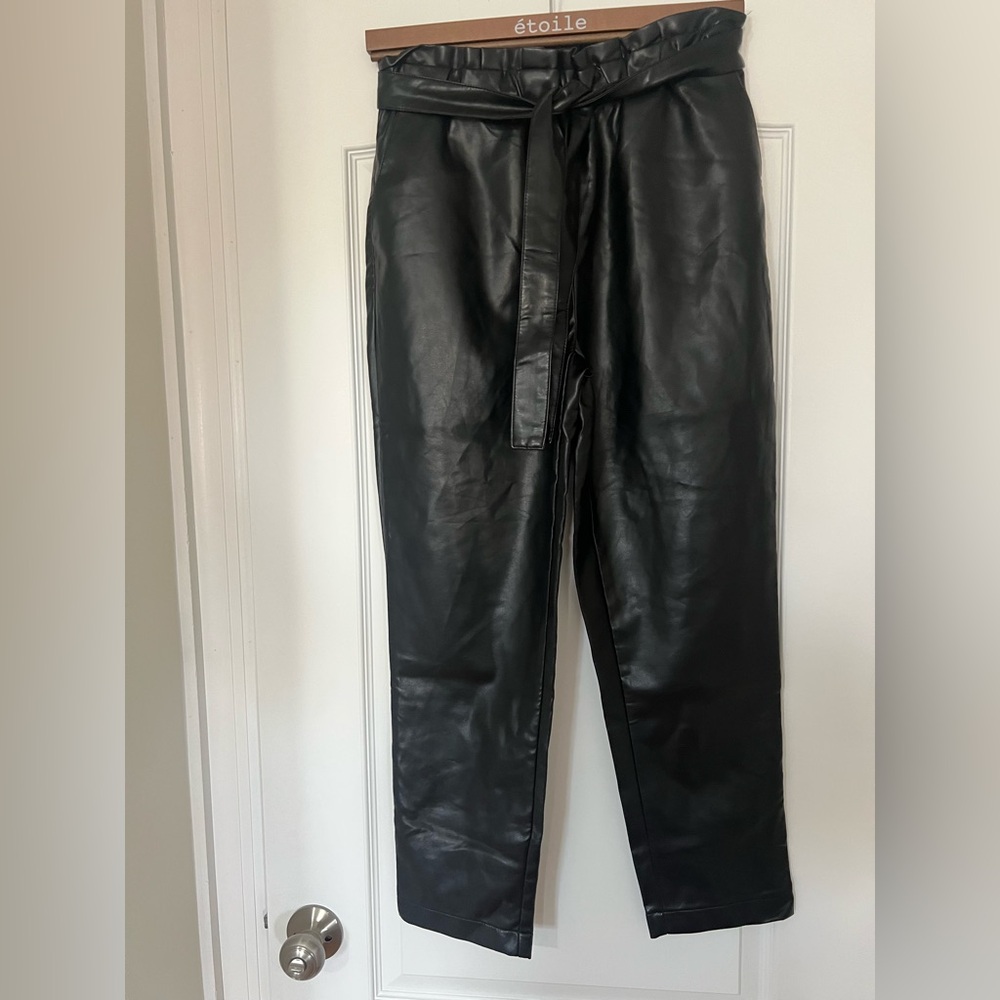 Bagatelle Black Faux Leather Pants